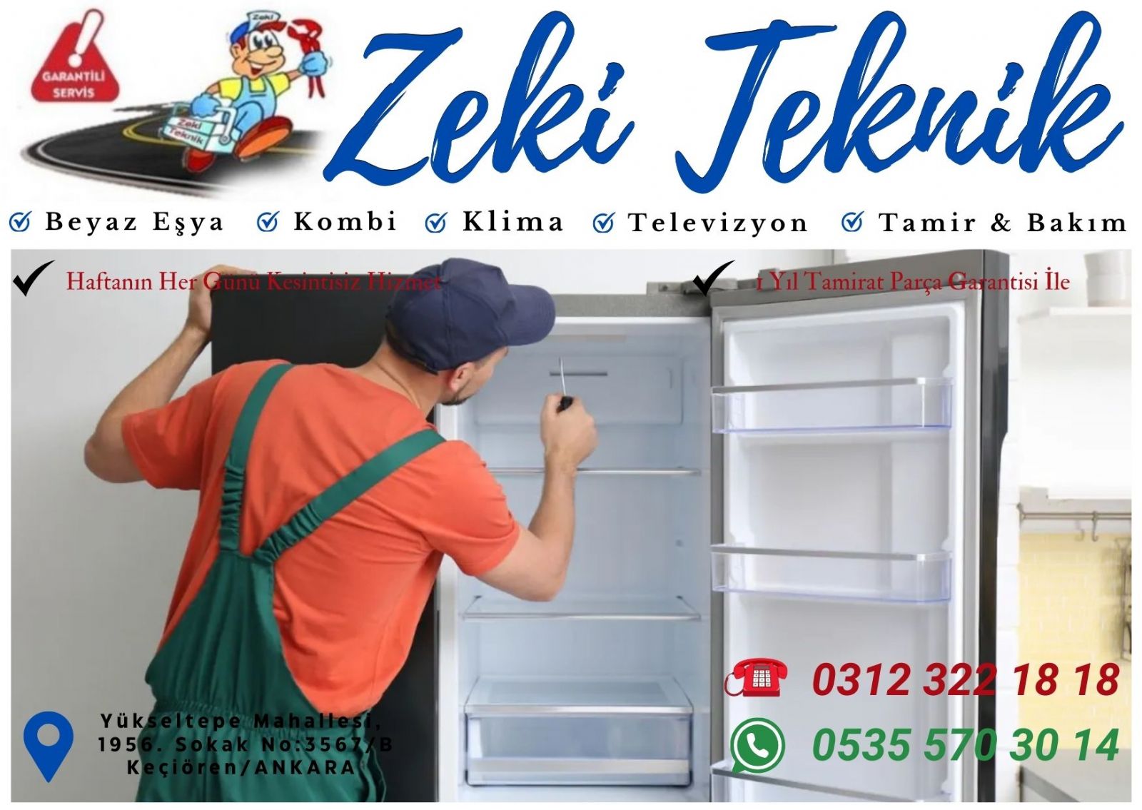 Yükseltepe Buzdolabı Servisi